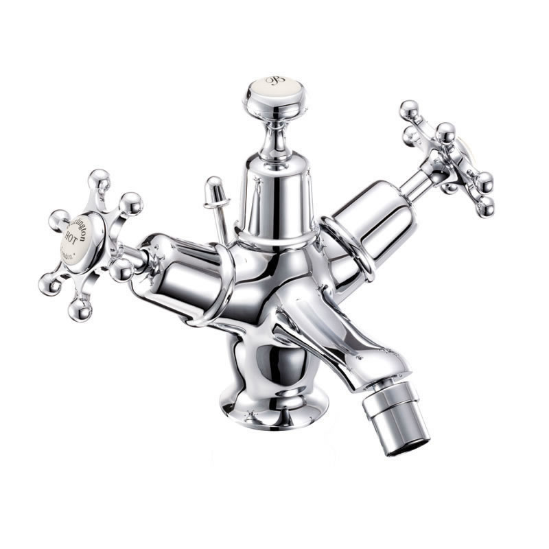 Burlington Смеситель для биде Birkenhead с выдвижным сливом с черным акцентом BI13 BLA  - Вид №1