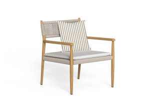 Садовое кресло из тикового дерева с подлокотниками