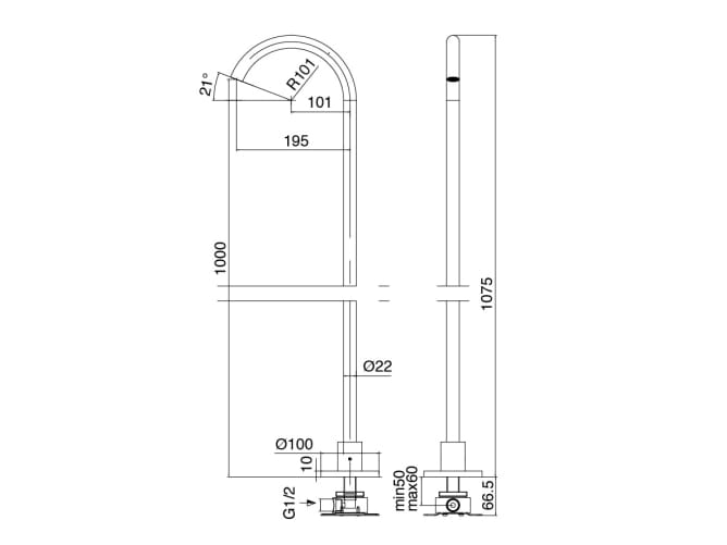 Набор для ванны с 4 отверстиями из нержавеющей стали с ручным душем Zazzeri Q316 ARCH-00055032 - Вид №6