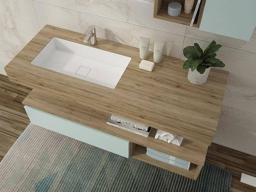 LEGNOBAGNO Подвесная тумба под умывальник из HPL с зеркалом Freedom lineare sun-id-1411531 - Вид №2