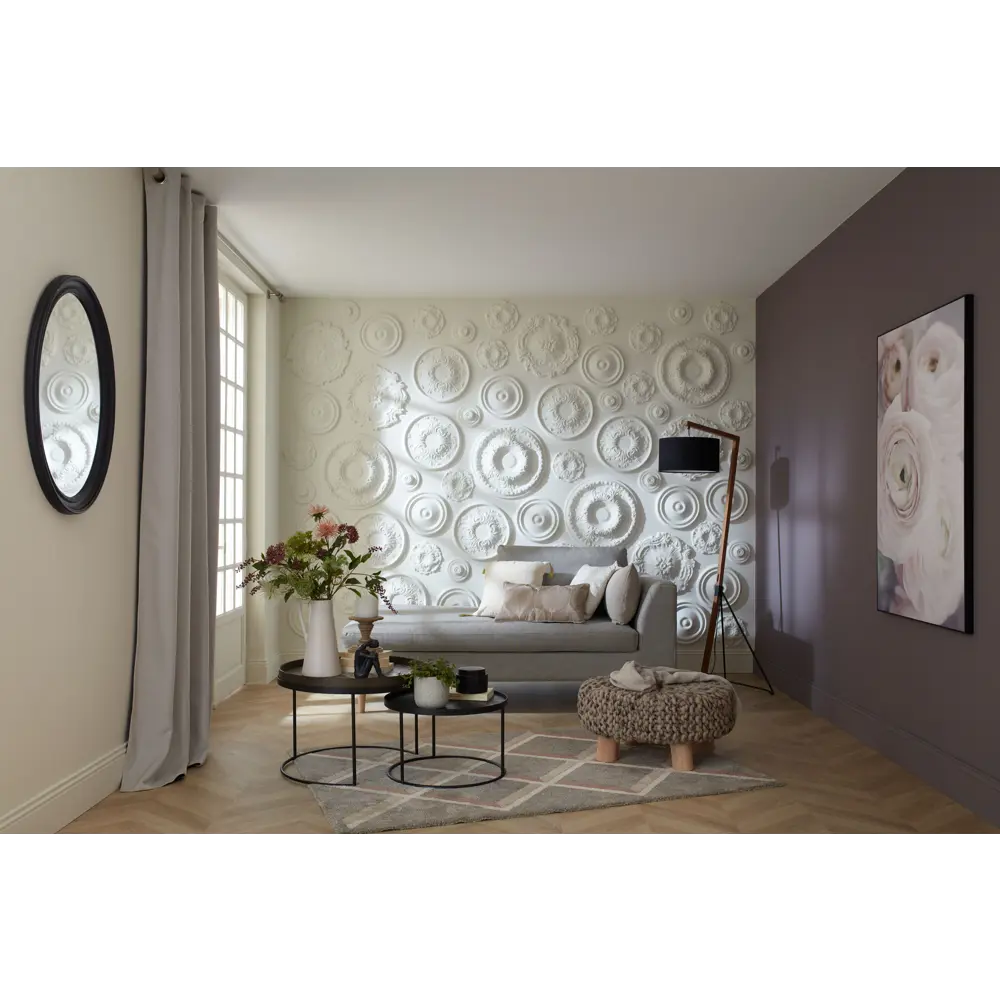 Розетка потолочная полиуретановая М61 D22.5 см DECOFLAIR STLM-2072908 - Вид №5