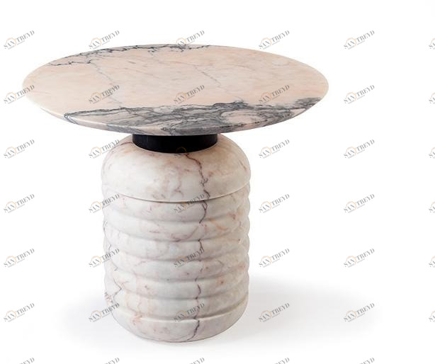 Mambo Unlimited Ideas Круглый журнальный столик из мрамора Jean sun-id-1456558