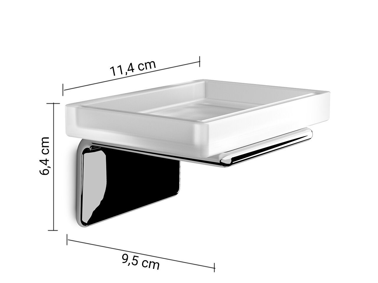 Настенная мыльница из нержавеющей стали и стекла GEDY Il Giglio ARCH-00045372 - Вид №2