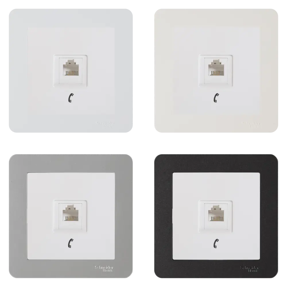 Телефонная розетка SYSTEME ELECTRIC W59 для скрытого монтажа 18799113 STLM-0012738 - Вид №1