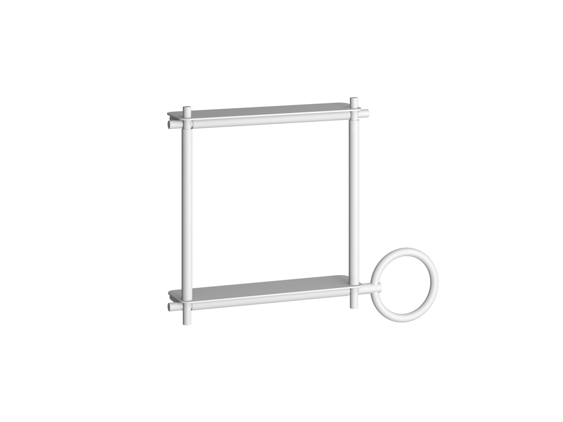 Квадратный модуль с полками и держателем для полотенец EVER Life Design Buck ARCH-00103817 - Вид №1