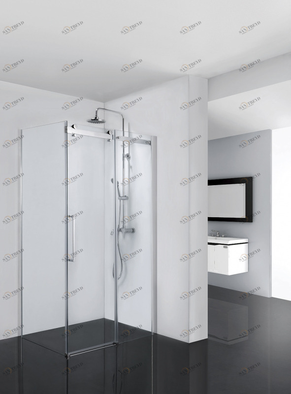 Душевое ограждение (без поддона), одна раздвижная дверь WAVE BS120.3102S bravat