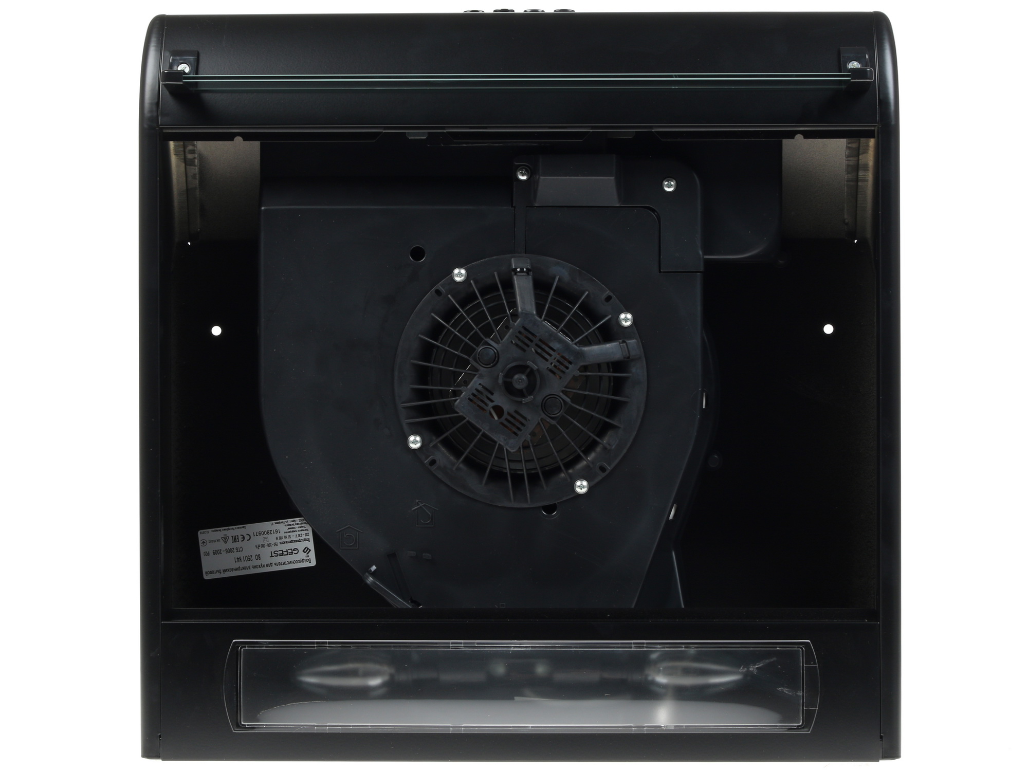 7906693 Вытяжка подвесная Gefest ВО 2501 К41 черный/прозрачный STDN-0107380 - Вид №6