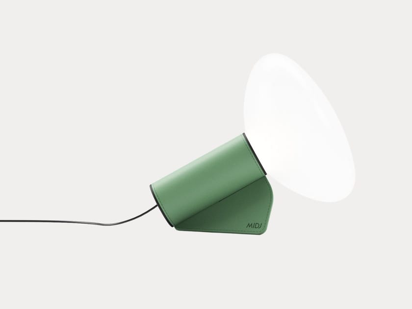 Настольная лампа с кожаной подставкой Midj кружка ARCH-00001677