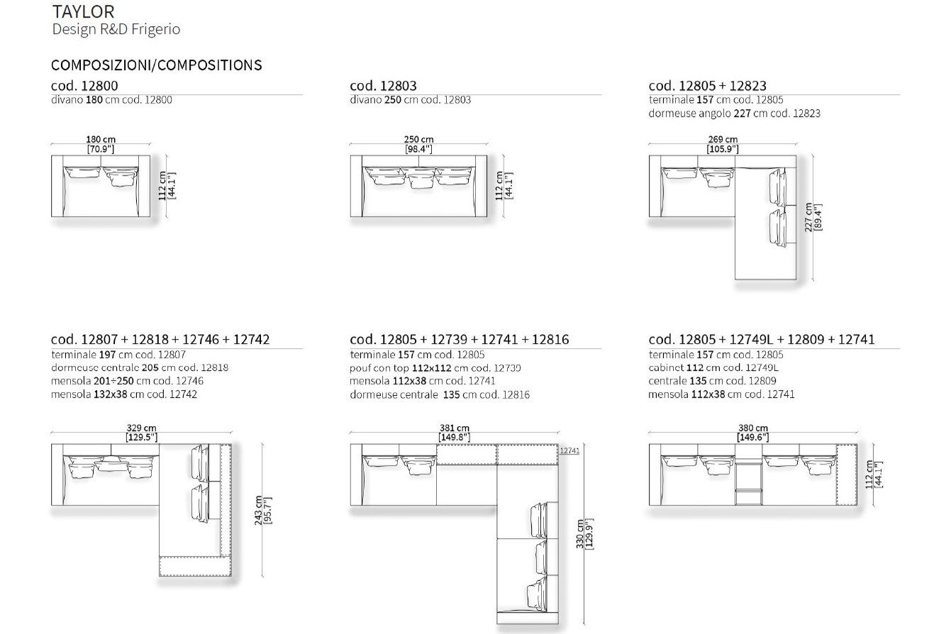 Ткань диван Frigerio Taylor ARCH-00152067 - Вид №5