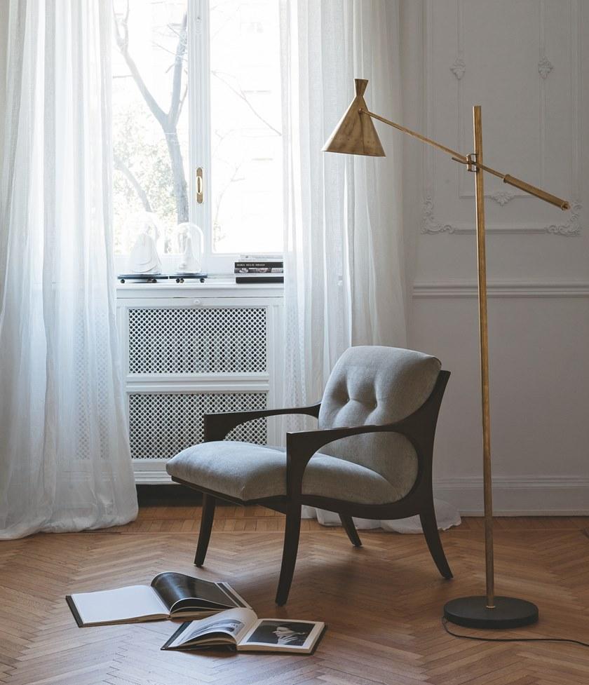 SELVA Кресло с обивкой из ткани с подлокотниками  1091  - Вид №5