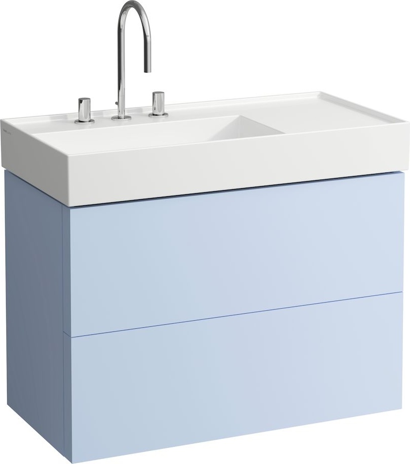 H8103384001121 Раковина, полочка справа, со специальным скрытым сливом LAUFEN PRO - Вид №7