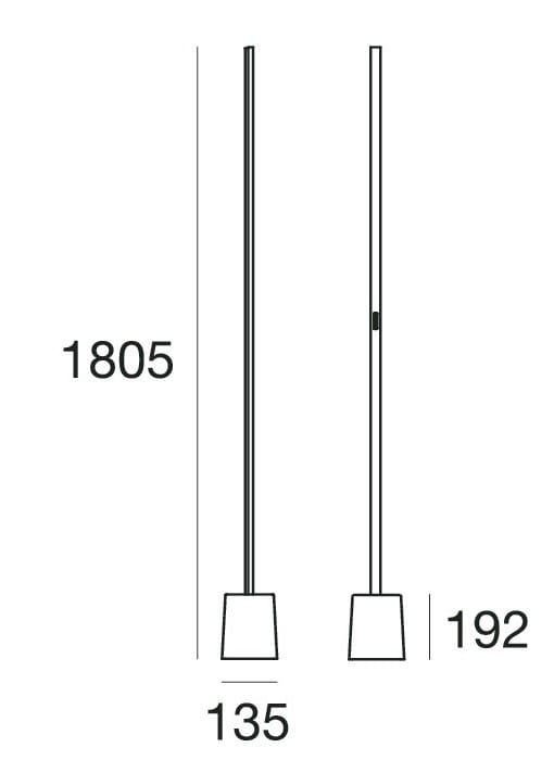 Алюминий и ПММА светодиодный торшер Stilnovo Xilema ARCH-00106282 - Вид №4