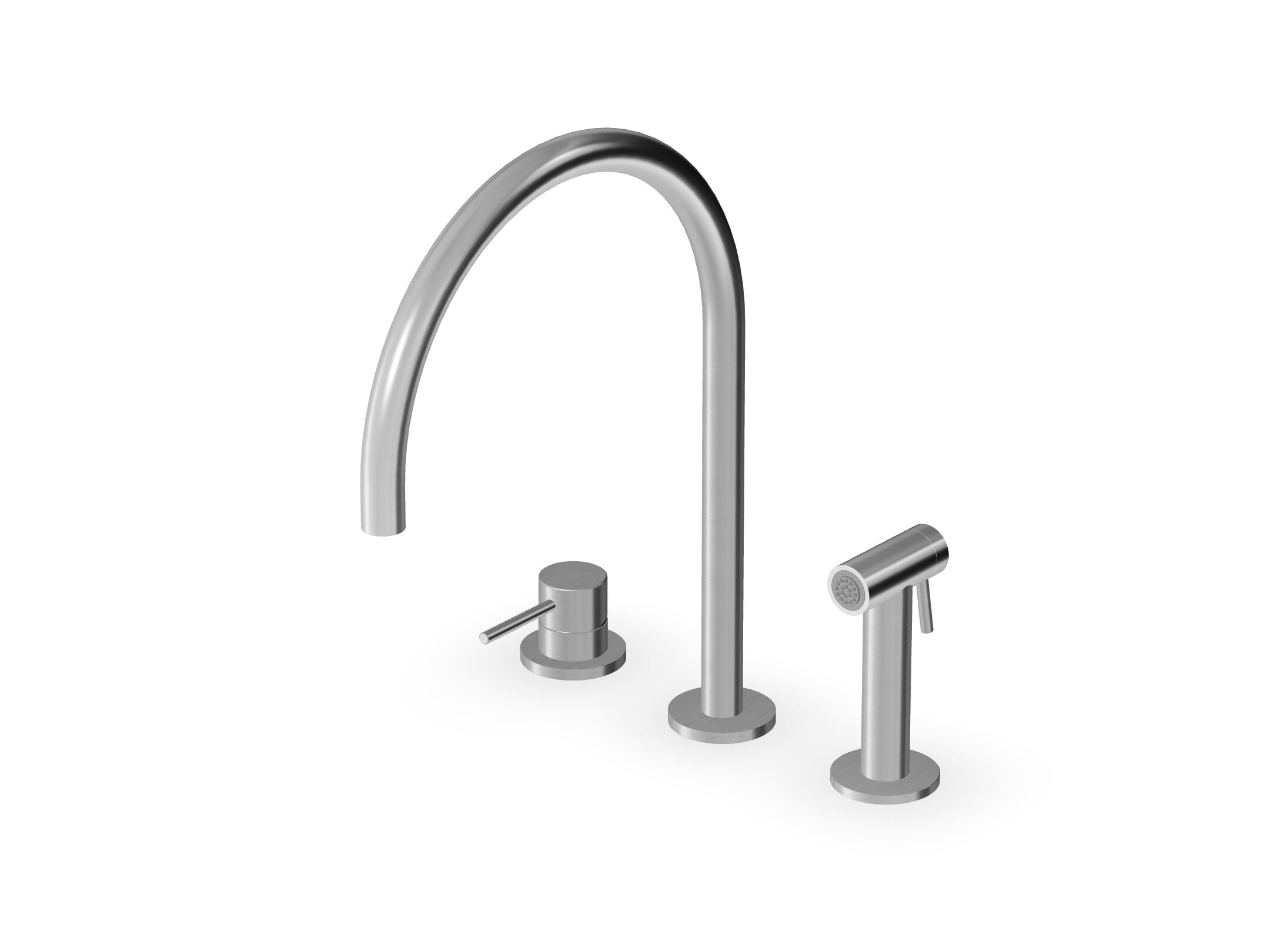 Смеситель для кухни из нержавеющей стали с поворотным изливом Zucchetti ZHK441 ARCH-00087156