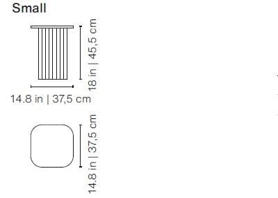 Квадратный мраморный журнальный столик и стальная основа RS Barcelona Plec ARCH-00106220 - Вид №8