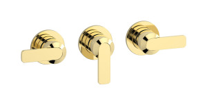 Встроенный смеситель для душа на 3 отверстия с двухходовым дивертером WE ARE IB c6410ii Pale Gold C-67