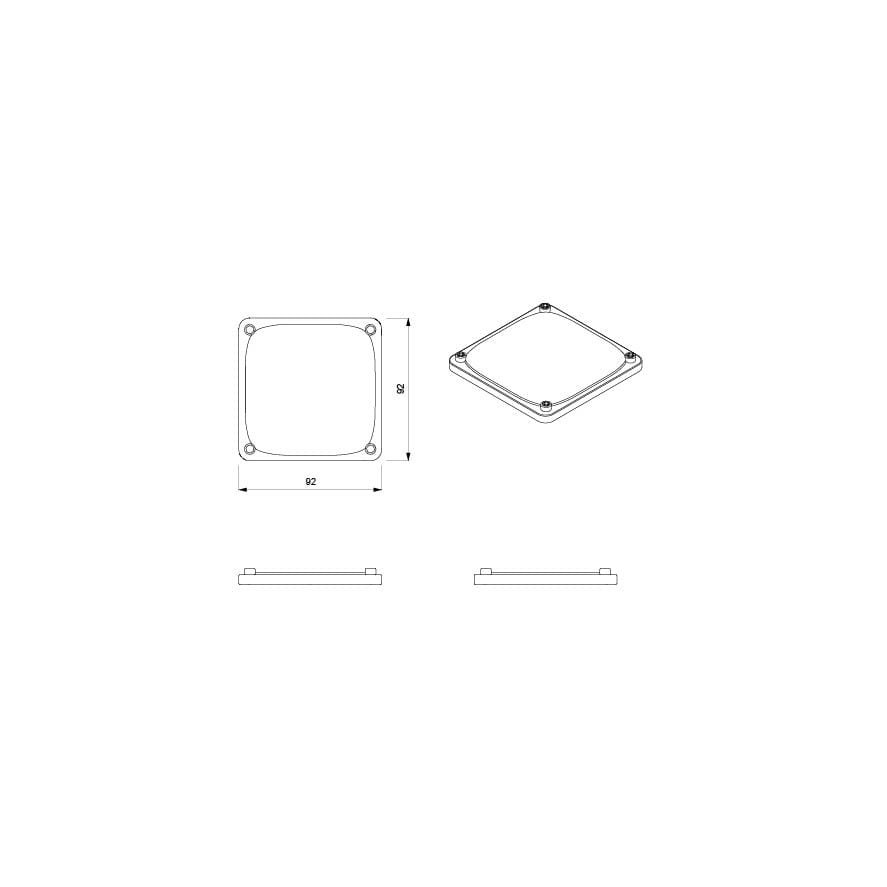 Анодированная алюминиевая пластина для розеток и выключателей Genuit Graphite ARCH-00141383 - Вид №17