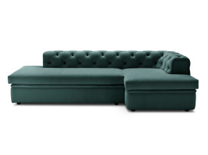 Кожаный угловой диван capitonné