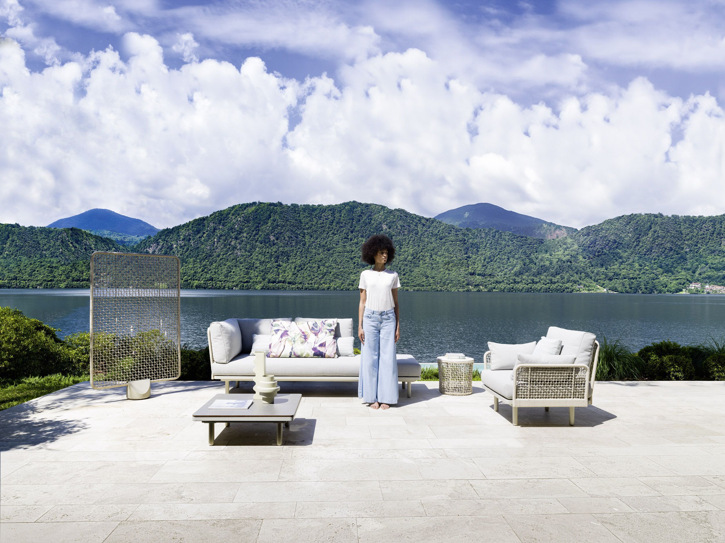 Низкий квадратный садовый стол в HPL Varaschin Эмма Кросс ARCH-00102578 - Вид №2