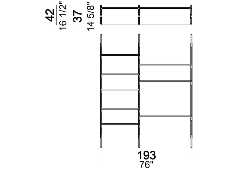 Книжный шкаф из стекла и металла Arketipo ROXANNE ARCH-00090993 - Вид №10