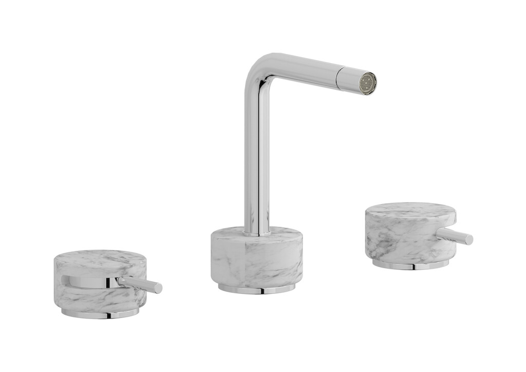 Смеситель для биде на 3 отверстия с донным клапаном WE ARE IB mm393cc_1 Chrome Marmo