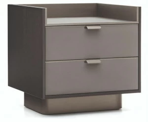 Minotti Прикроватная тумбочка из лакированной древесины с ящиками Darren