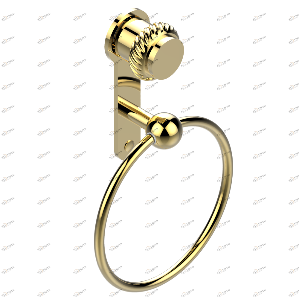 U4C-504N Полотенцедержатель-кольцо-Ø 180 мм одинарное Thg-paris Diplomate с витыми кольцами Золото U4C-504N CAT.F