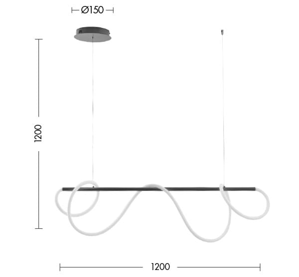 Металлический светодиодный подвесной светильник Rossini Illuminazione String ARCH-00087187 - Вид №4