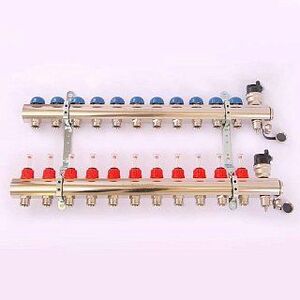 Коллектор 1'х3/4" ЕК 11 выходов EMMETI TOPWAY с расходомерами и вентилями
