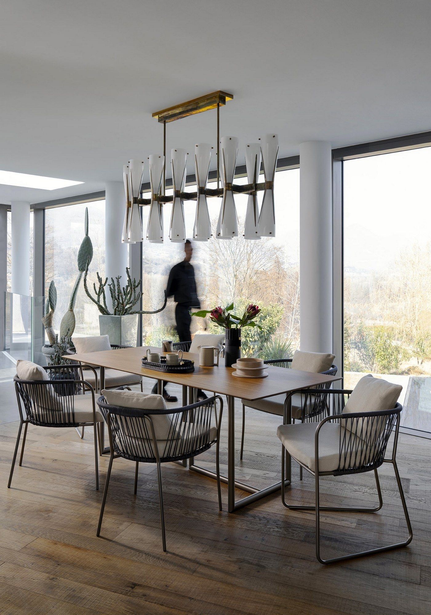 Деревянный прямоугольный садовый стол с металлическим основанием Rever Levante ARCH-00087505 - Вид №2