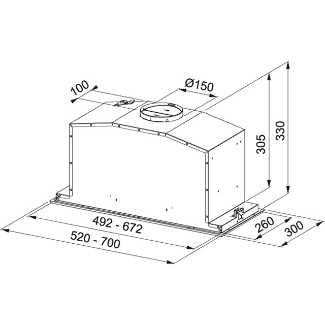 Вытяжка  FBI 537 XS LED Franke Box Plus LED FBI 537 XS LED Нержавеющая сталь  - Вид №1