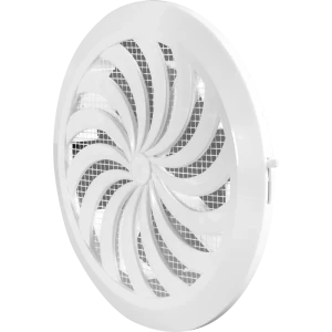 Решетка вентиляционная круглая Awenta T-88, 100-150 мм, цвет белый