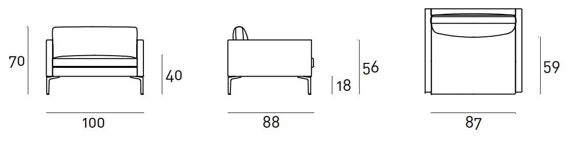 Кресло с подлокотниками Living Divani клан ARCH-00066204 - Вид №7