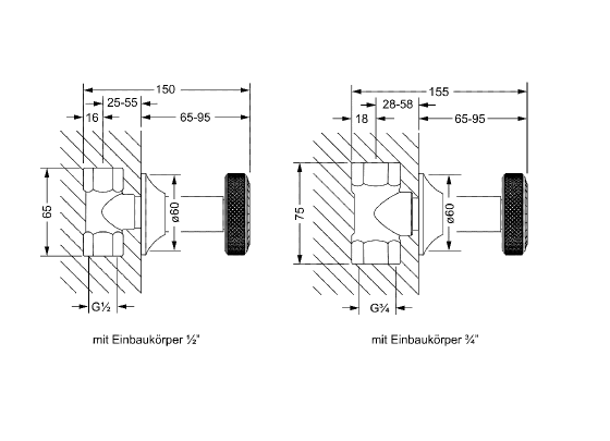 Запорный вентиль ½" для скрытого монтажа, внешняя часть JOERGER Valenciaновинка 638.50.234.000-AA - Вид №1