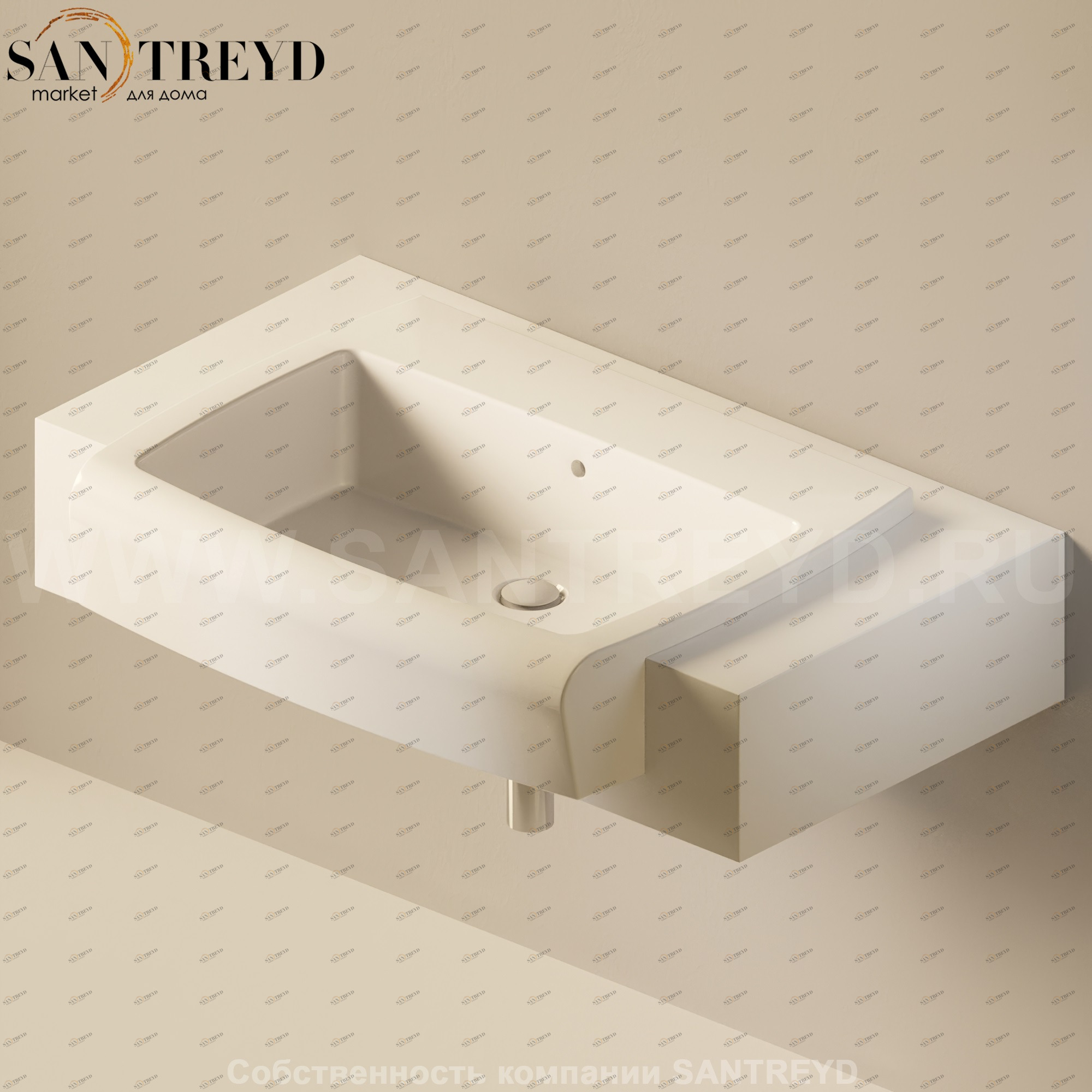 Flaminia UNA Консоль для раковины от 200 до 240 см белая UNA75M2.9016 Ceramica Flaminia UNA75M29016