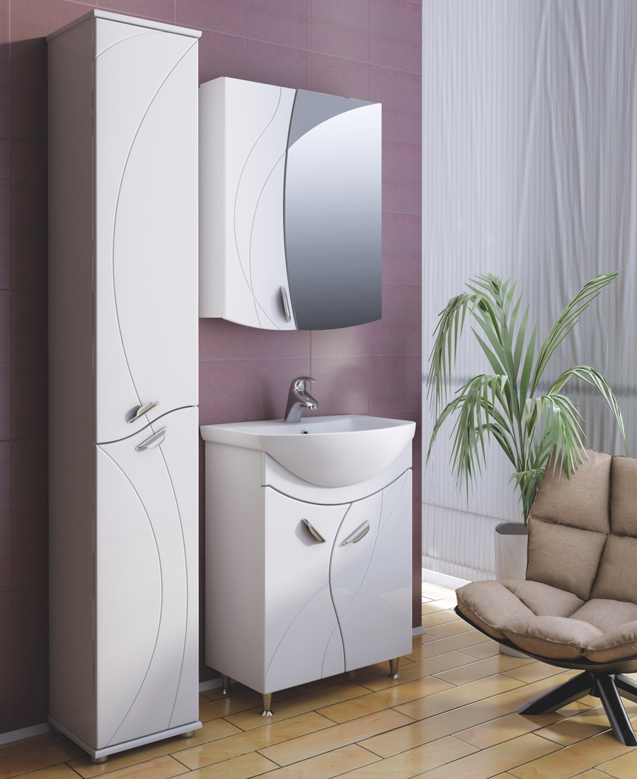 Тумба с раковиной Faina 1-600 (Балтика)600⨉270⨉830 мм белый Santreyd sun-id-665220 - Вид №4