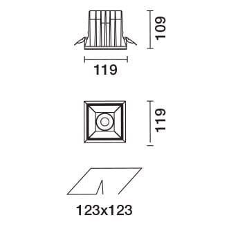 Литье под давлением алюминиевый светодиодный светильник для потолков iGuzzini Laser Blade XL ARCH-00042858 - Вид №6