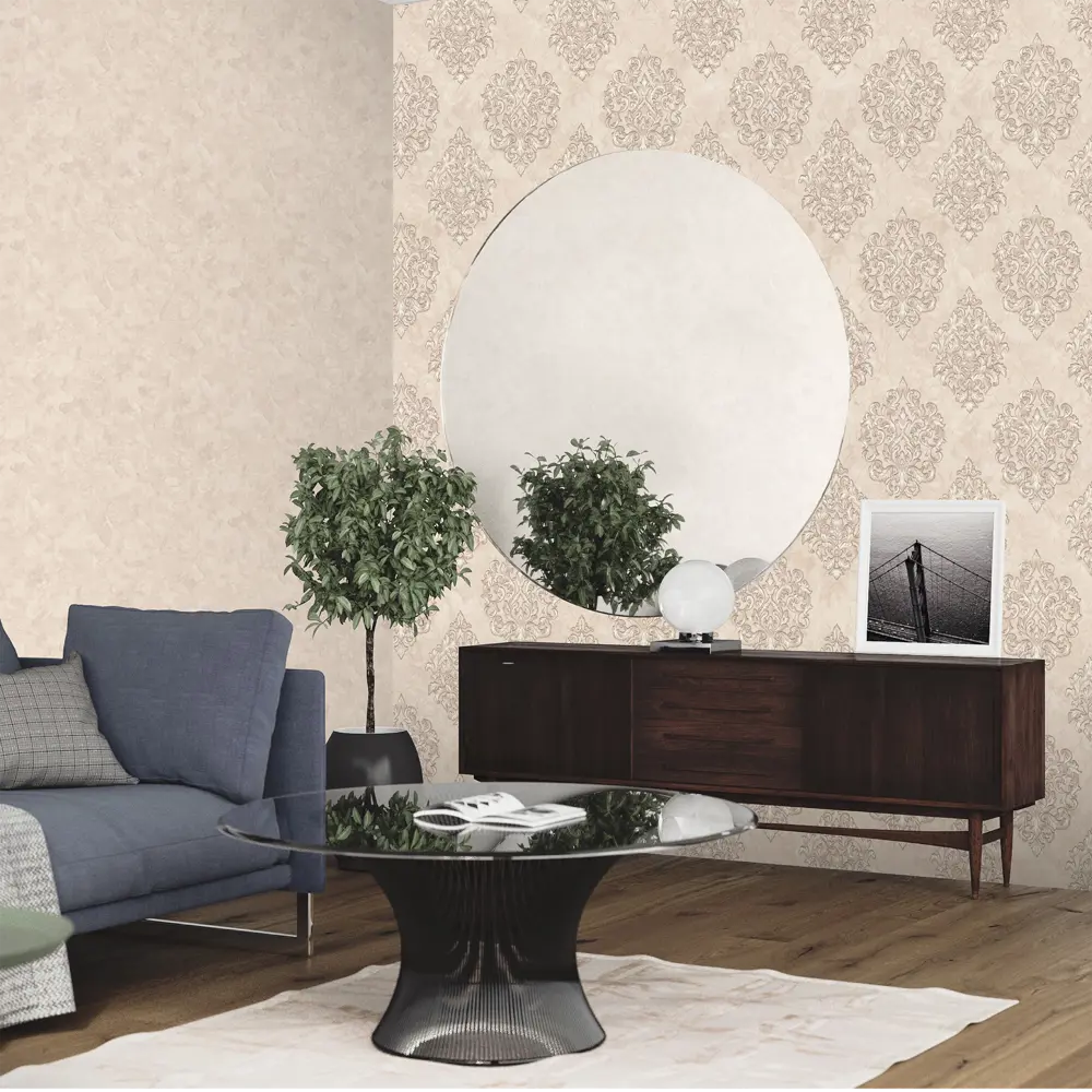 Обои флизелиновые Euro Decor Antique бежевые 1.06 м 7141-02 83558678 STLM-2070411 - Вид №3