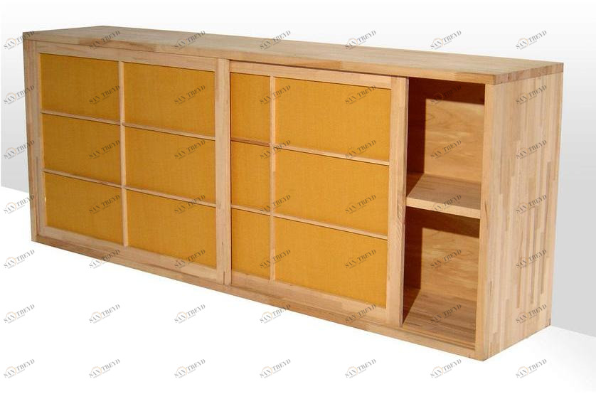 Cinius Буфет из лакированной древесины с раздвижными дверцами Shoji sun-id-1366873