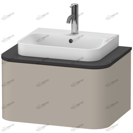 HP494006060 Happy D.2 Plus Тумбочка для подвесной консоли Серо-коричневый шелковисто-матовый лак Duravit