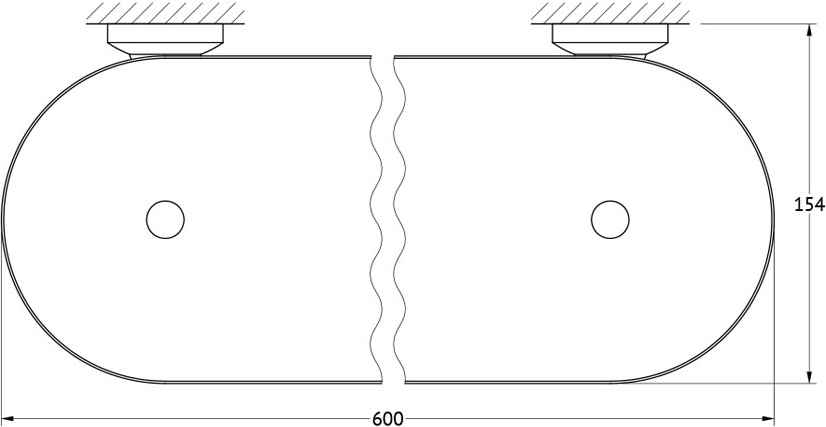 STI 615 Полка с держателями 60 cm 3SC STILMAR ANTIQUE COPPER Treesseci 3SC - Вид №1
