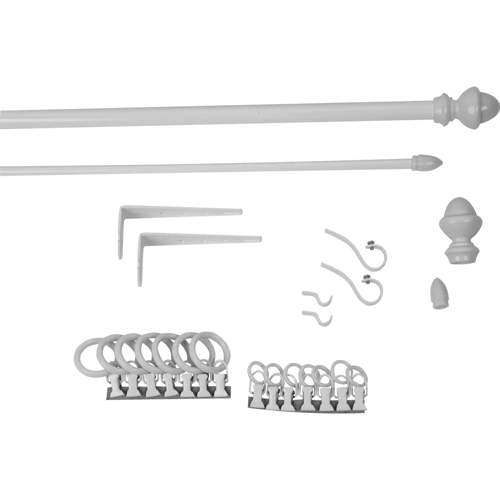 Карниз двухрядный Classic 250 см металл цвет белый АРТ-ДЕКОР STLM-2032741 - Вид №1
