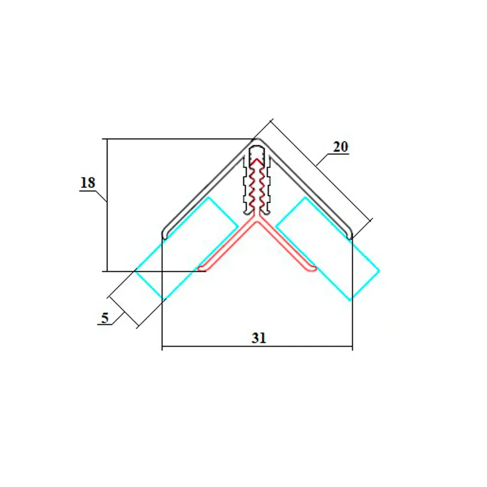 Профиль угловой Venta ПВХ белый 20x20x3000 мм для панелей 5 мм 89410445 STLM-2092206  - Вид №2