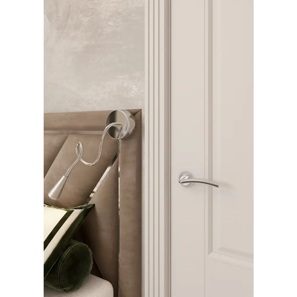 Дверные ручки LD-26 без запирания цвет матовый хром 85612395 STLM-2000898 Santreyd  - Вид №6