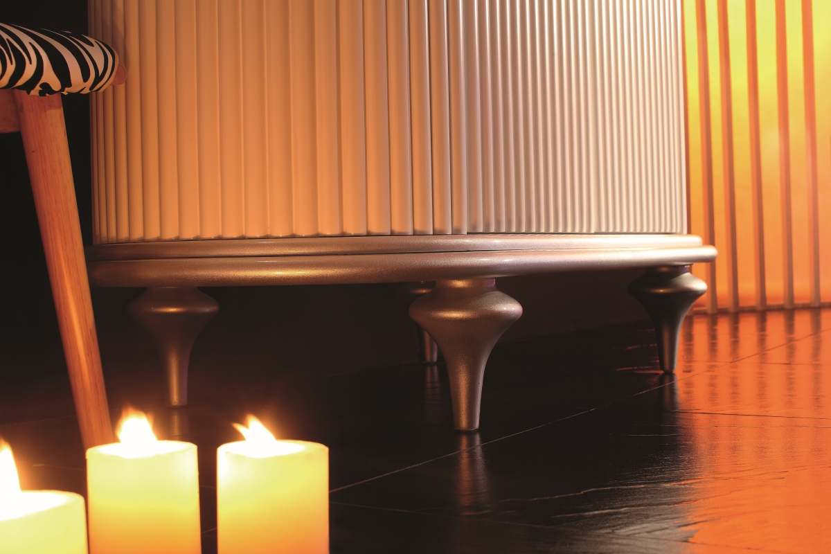 Тумба RIVOLI 180 арт.TS-RI918-C-W/S Белый/Цоколь с ножками серебро Tessoro TSRI918CWS - Вид №2