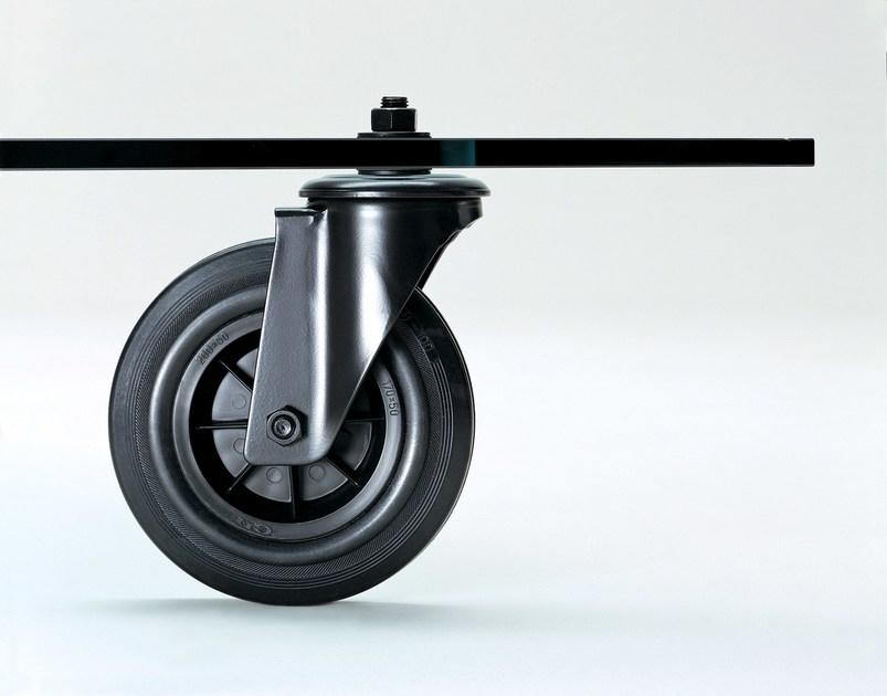 FontanaArte Квадратный журнальный столик из флоат-стекла на колесиках sun-id-1351178 - Вид №2