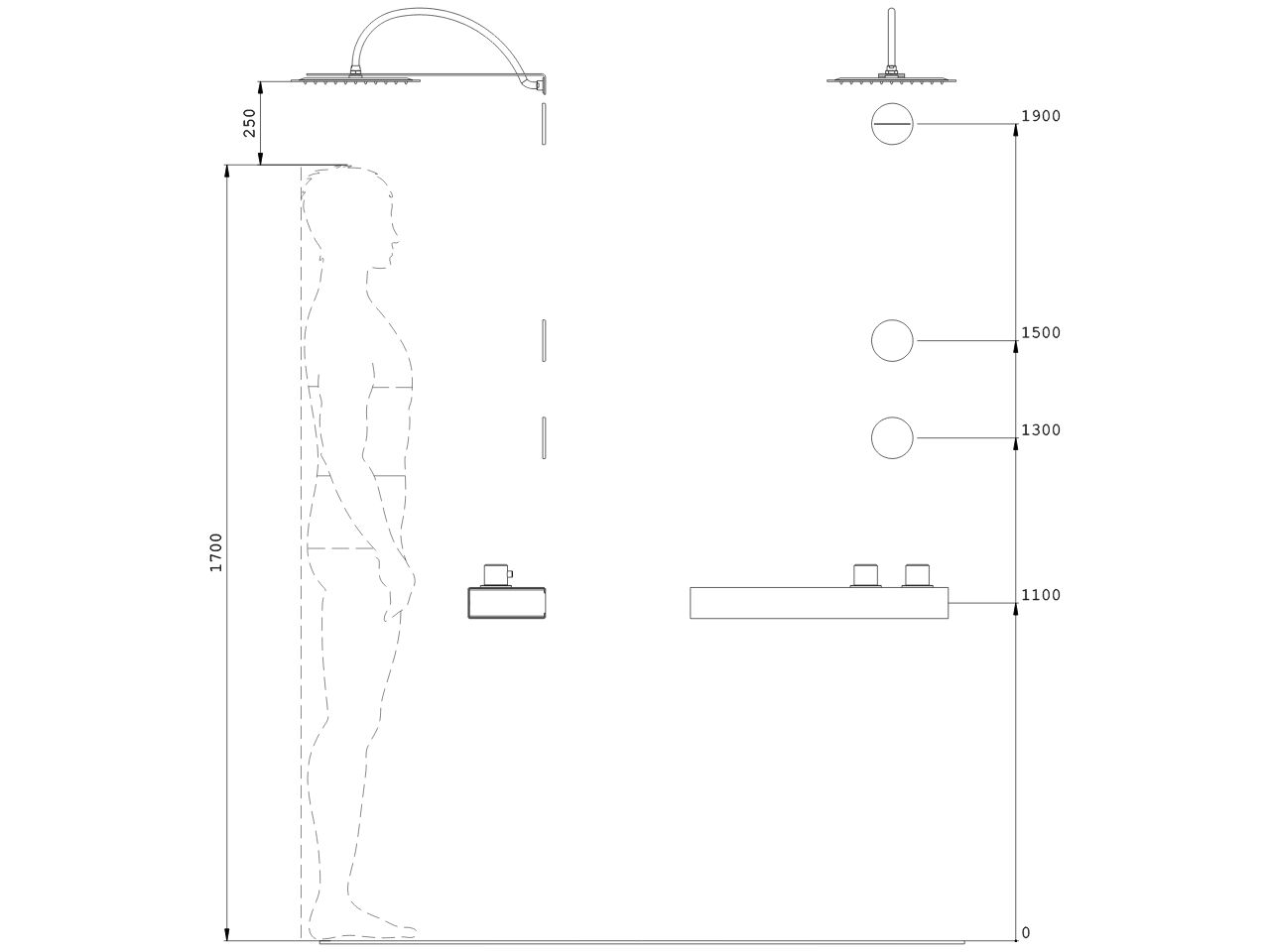 Набор для душа из нержавеющей стали с душем и ручным душем Cropelli Alyssia ARCH-00052055 - Вид №32