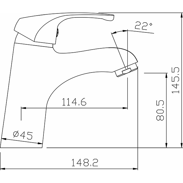 35-47 LEDA  Смеситель для биде  ARGO kran 3547leda - Вид №1