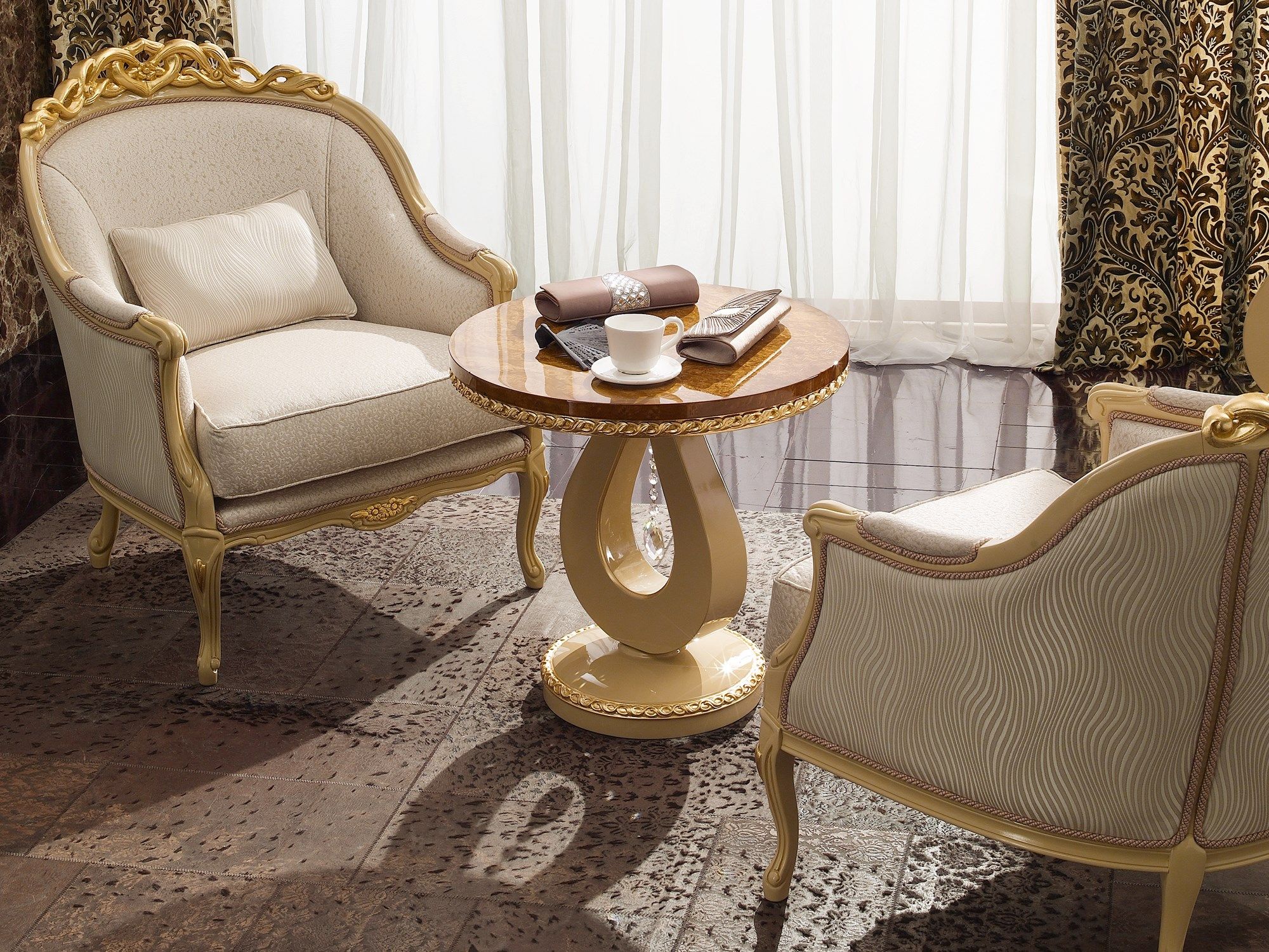 Высокий круглый журнальный столик A.R. Arredamenti ARCH-00092023