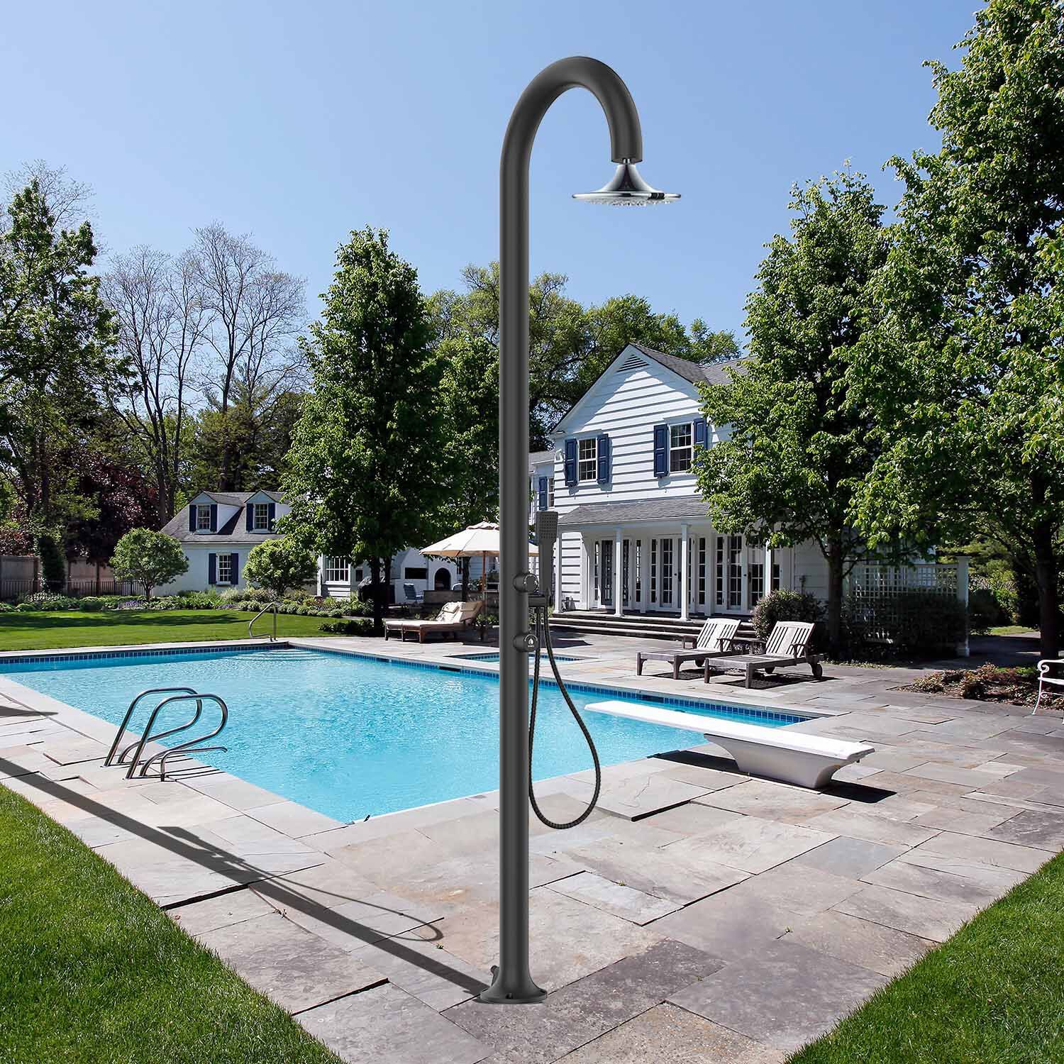 Алюминиевый душ на открытом воздухе с ручным душем SINED LUNA D ARCH-00021001 - Вид №6