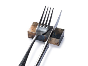 Подставка для столовых приборов из латуни